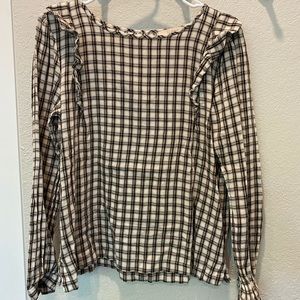 LOFT Plaid long sleeve shirt
